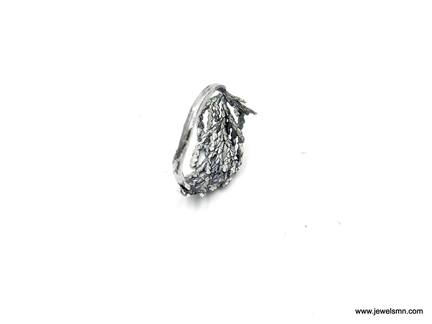 Silver Cypress Ring, Sterling Silver Jewelry, Silver Ring, Cypress Leaf Band, Gift for Her, Birthday Gift for Women, Handmade Jewelry